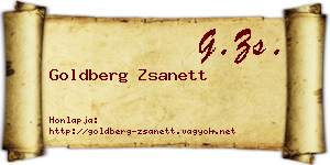 Goldberg Zsanett névjegykártya